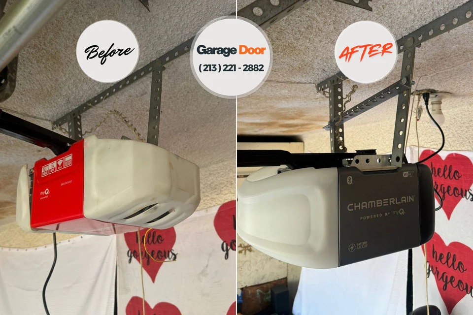 Before and after: garage door repair East York, PA